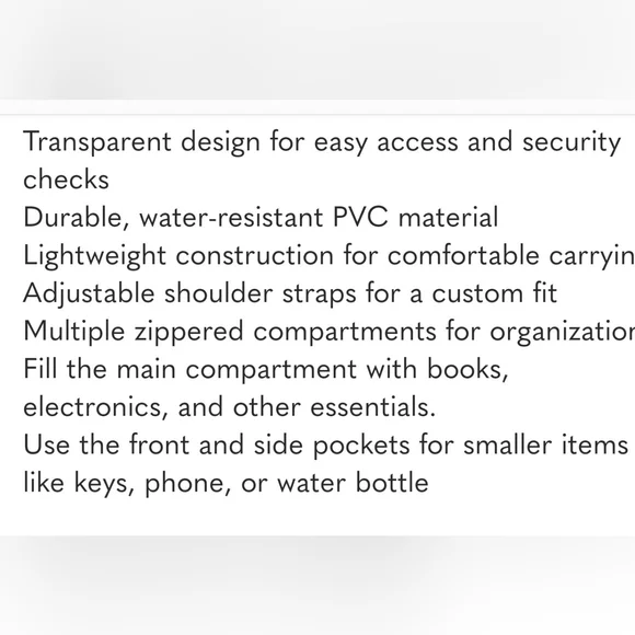 Bebe Clear and Black Women's Backpack - Picture 6 of 8